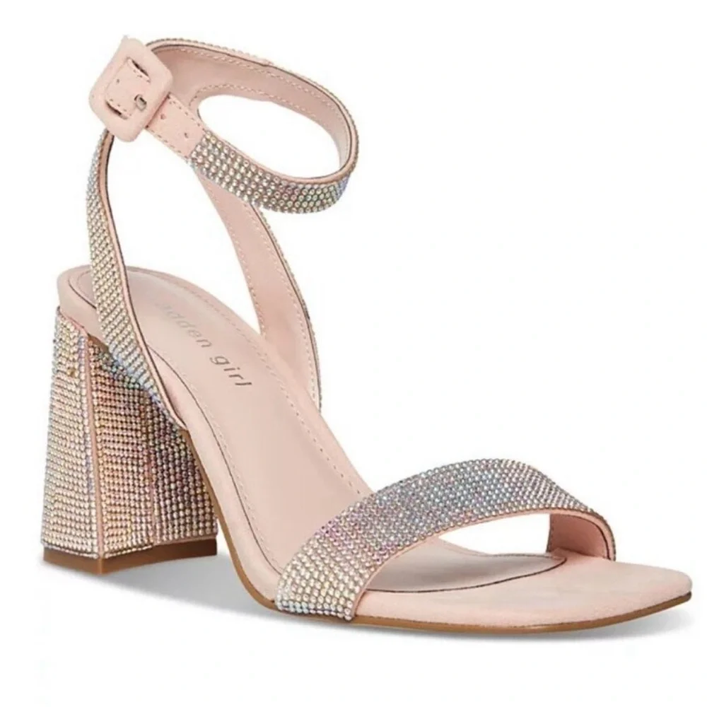 Madden Girl Elegant Blush Multi Rhinestone Women's Sandal‎